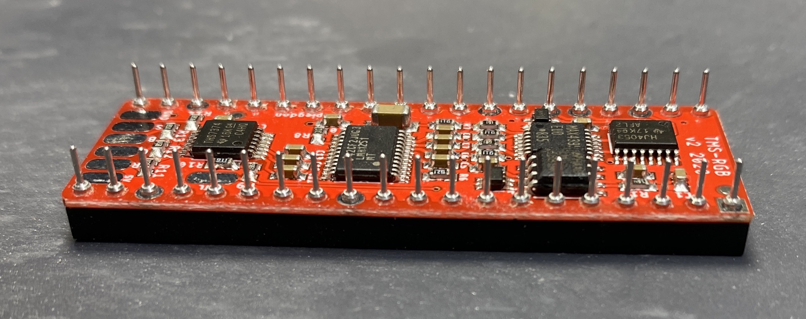 TMS-RGB soldered in place